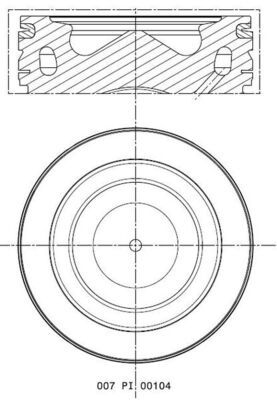 MAHLE 007 PI 00104 000 - Kolben