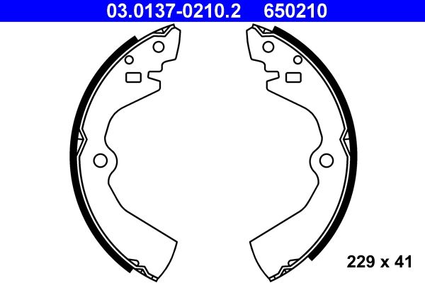 ATE 03.0137-0210.2 - Bremsbackensatz