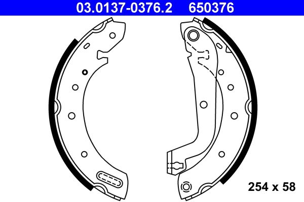 ATE 03.0137-0376.2 - Bremsbackensatz