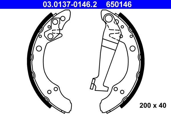ATE 03.0137-0146.2 - Bremsbackensatz