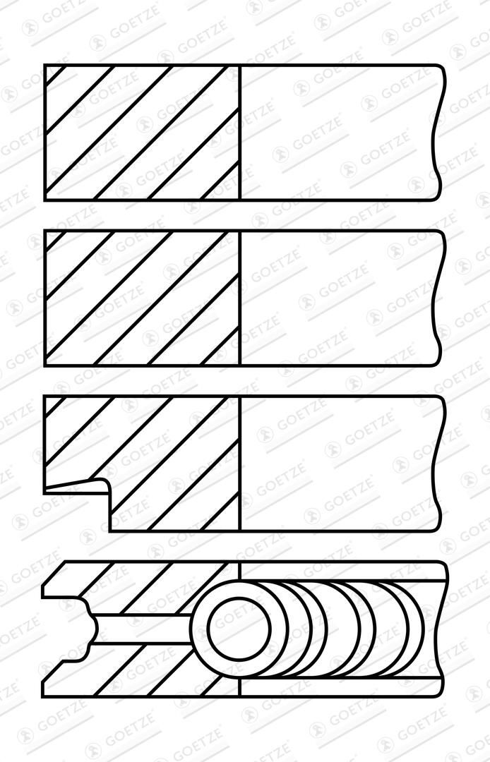 GOETZE ENGINE 08-527600-00 - Kolbenringsatz