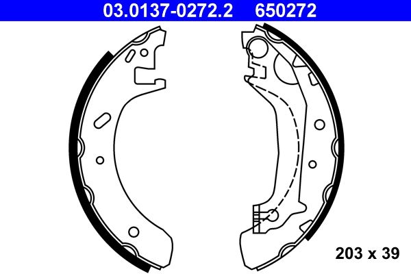 ATE 03.0137-0272.2 - Bremsbackensatz