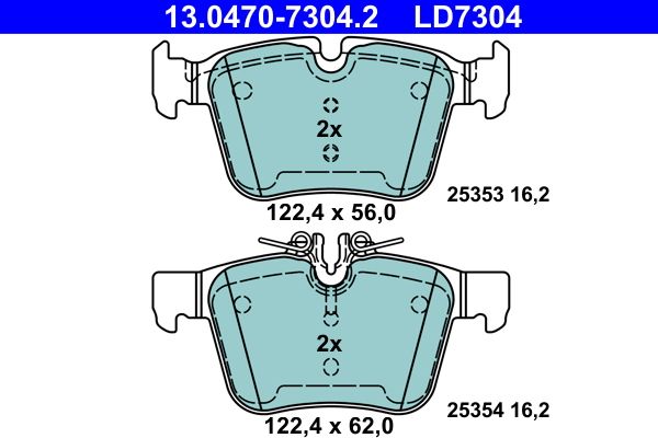 ATE 13.0470-7304.2 - Bremsbelagsatz, Scheibenbremse