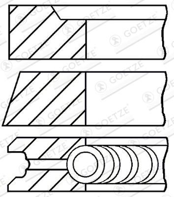 GOETZE ENGINE 08-124600-00 - Kolbenringsatz