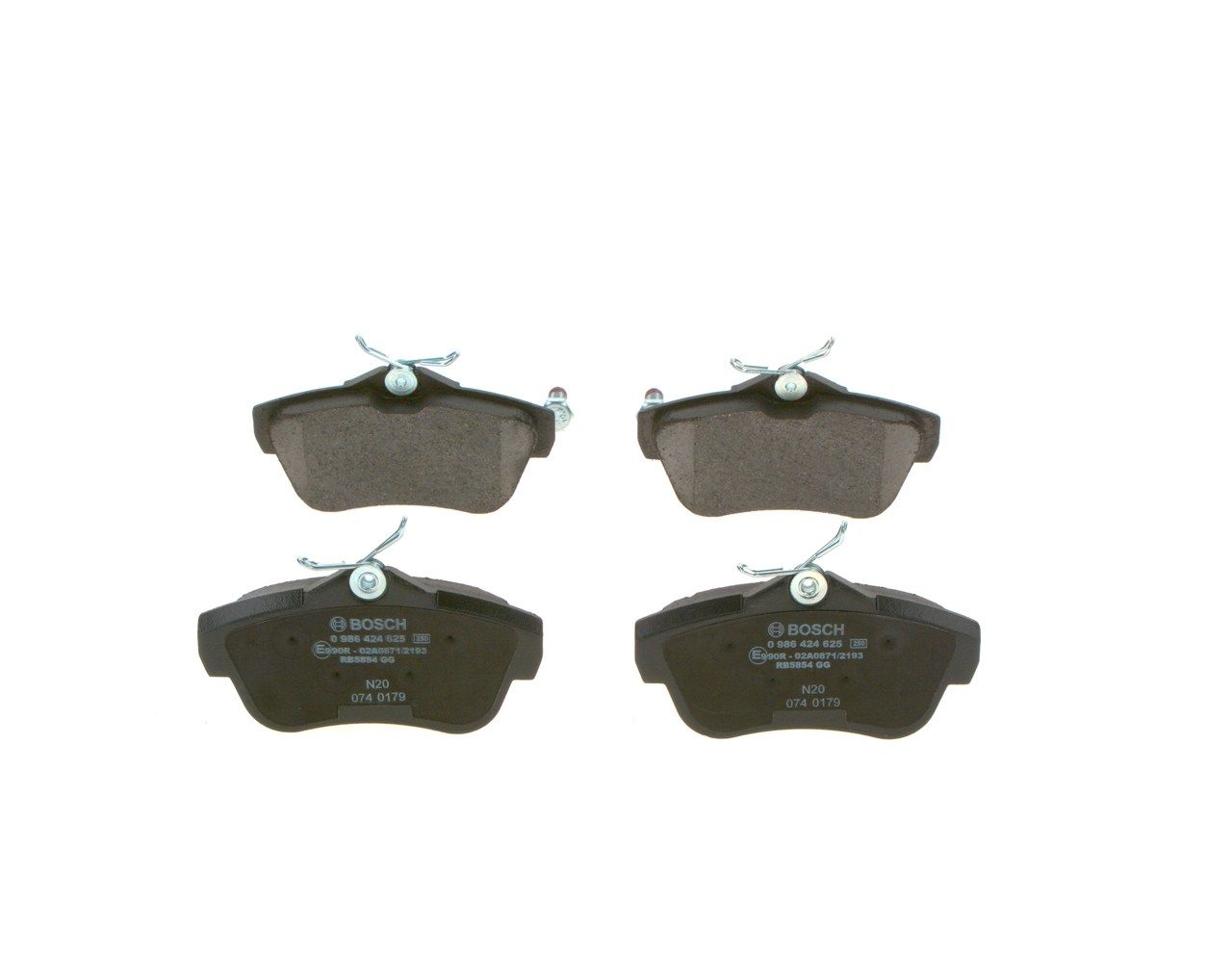 BOSCH 0 986 424 625 - Bremsbelagsatz, Scheibenbremse