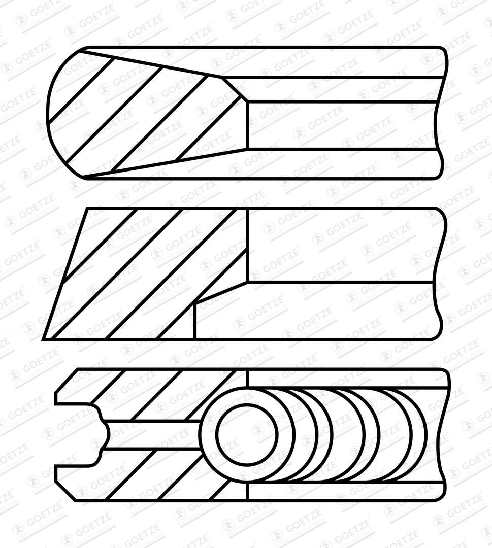 GOETZE ENGINE 08-451100-00 - Kolbenringsatz
