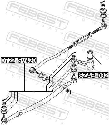 FEBEST 0722-SV420 - Axialgelenk, Spurstange
