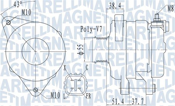 MAGNETI MARELLI 063732121010 - Generator