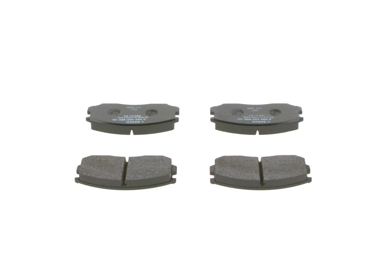 BOSCH 0 986 460 980 - Bremsbelagsatz, Scheibenbremse