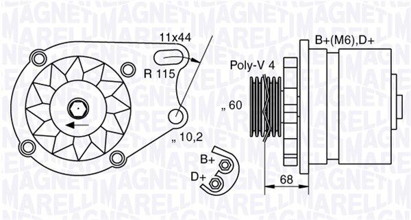 MAGNETI MARELLI 063321747010 - Generator