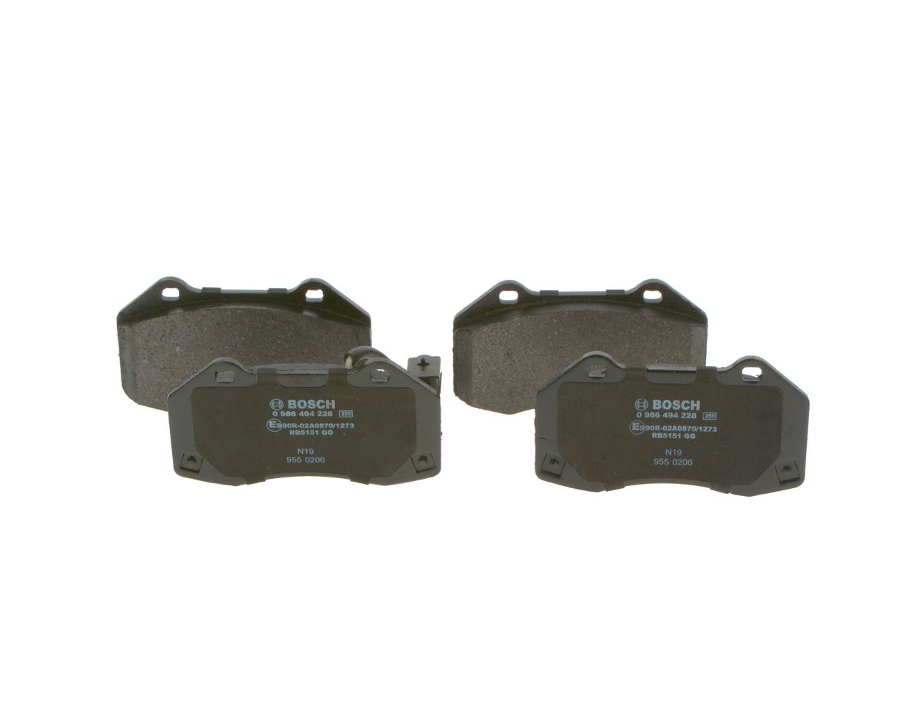 BOSCH 0 986 494 228 - Bremsbelagsatz, Scheibenbremse
