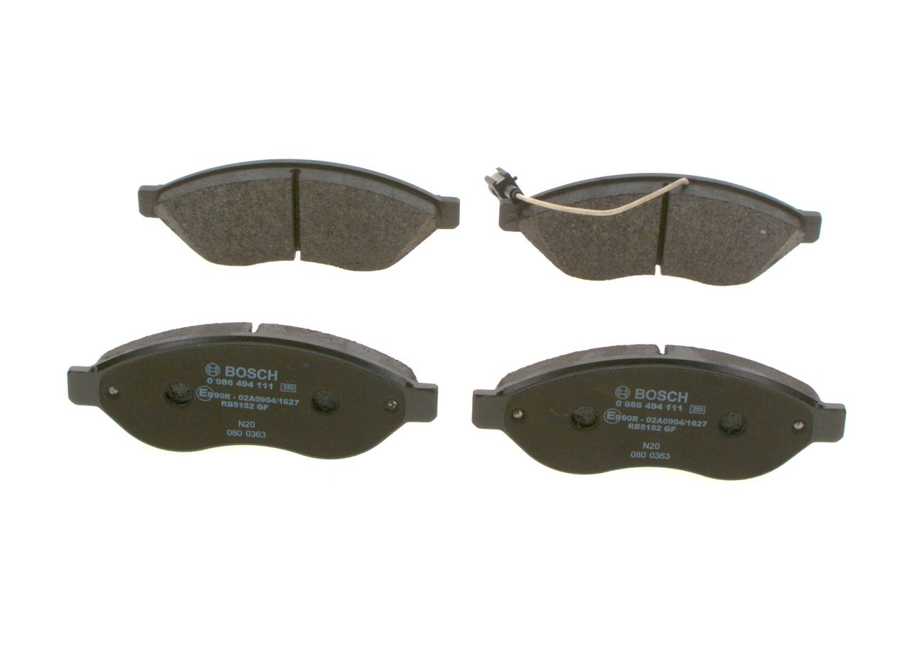 BOSCH 0 986 494 111 - Bremsbelagsatz, Scheibenbremse