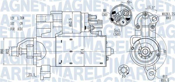 MAGNETI MARELLI 063721563510 - Starter