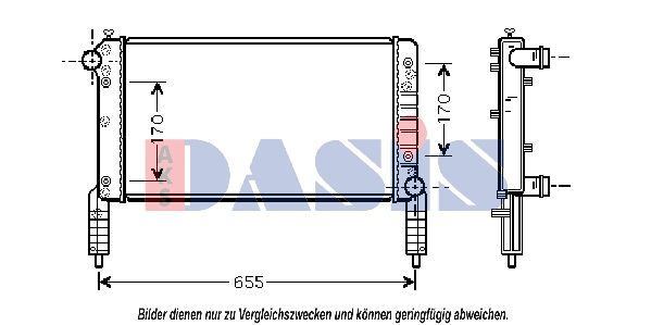 AKS DASIS 080056N - Kühler, Motorkühlung