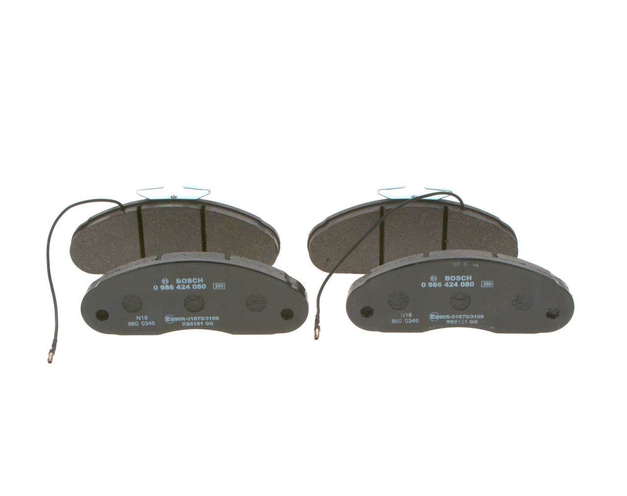 BOSCH 0 986 424 080 - Bremsbelagsatz, Scheibenbremse