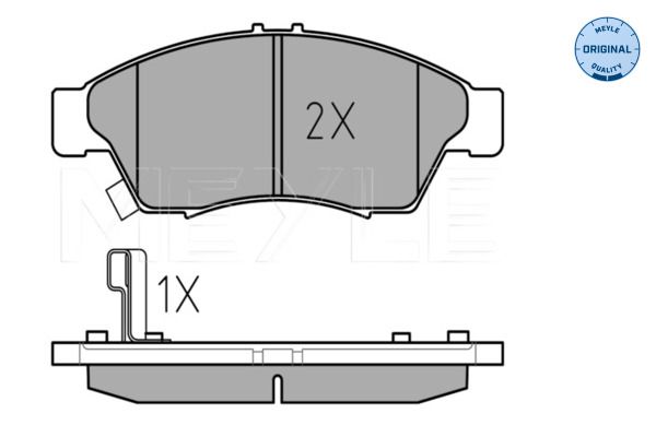 MEYLE 025 238 1716/W - Bremsbelagsatz, Scheibenbremse
