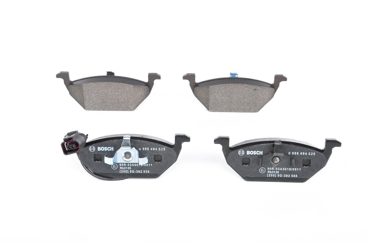 BOSCH 0 986 494 525 - Bremsbelagsatz, Scheibenbremse