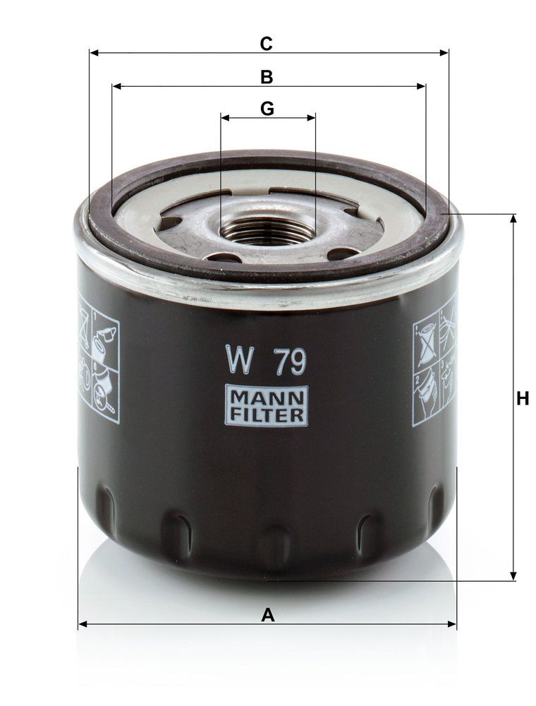 MANN-FILTER W 79 - Ölfilter