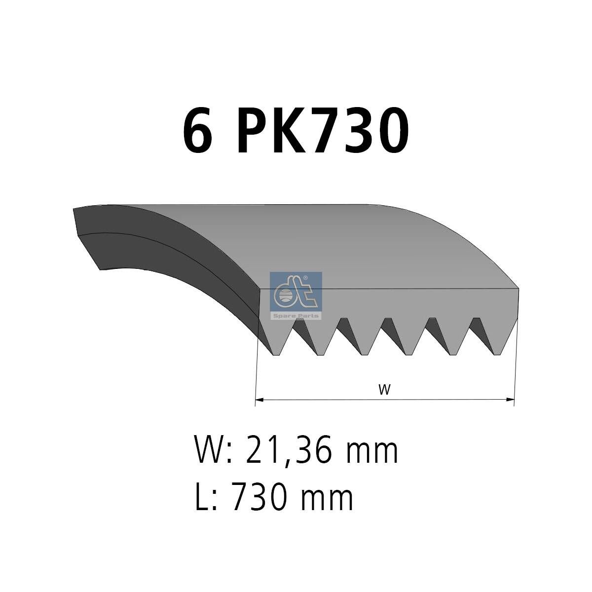 DT Spare Parts 12.15415 - Keilrippenriemen