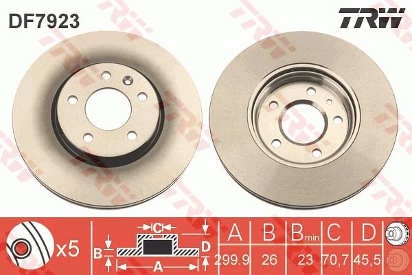 TRW DF7923 - Bremsscheibe