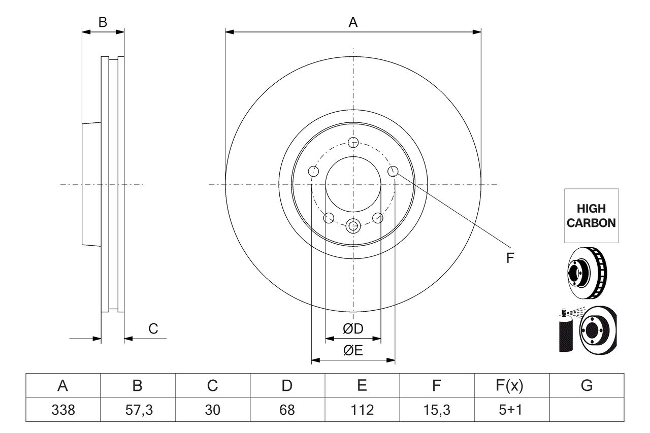 BOSCH 0 986 479 K03 - Bremsscheibe