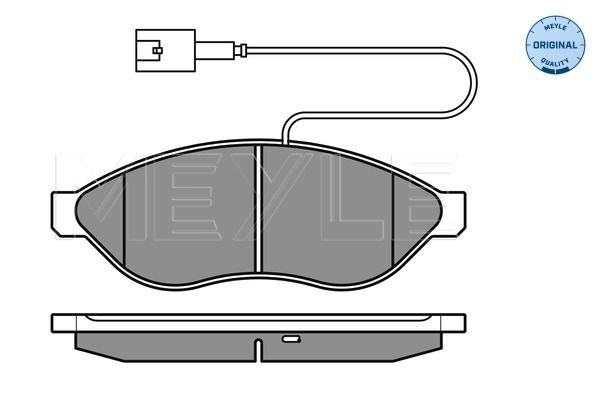 MEYLE 025 244 6819/W1 - Bremsbelagsatz, Scheibenbremse