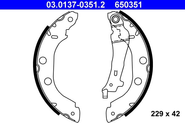 ATE 03.0137-0351.2 - Bremsbackensatz