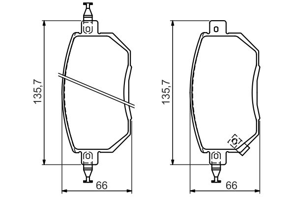 BOSCH 0 986 494 366 - Bremsbelagsatz, Scheibenbremse