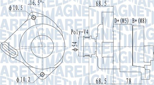 MAGNETI MARELLI 063732094010 - Generator