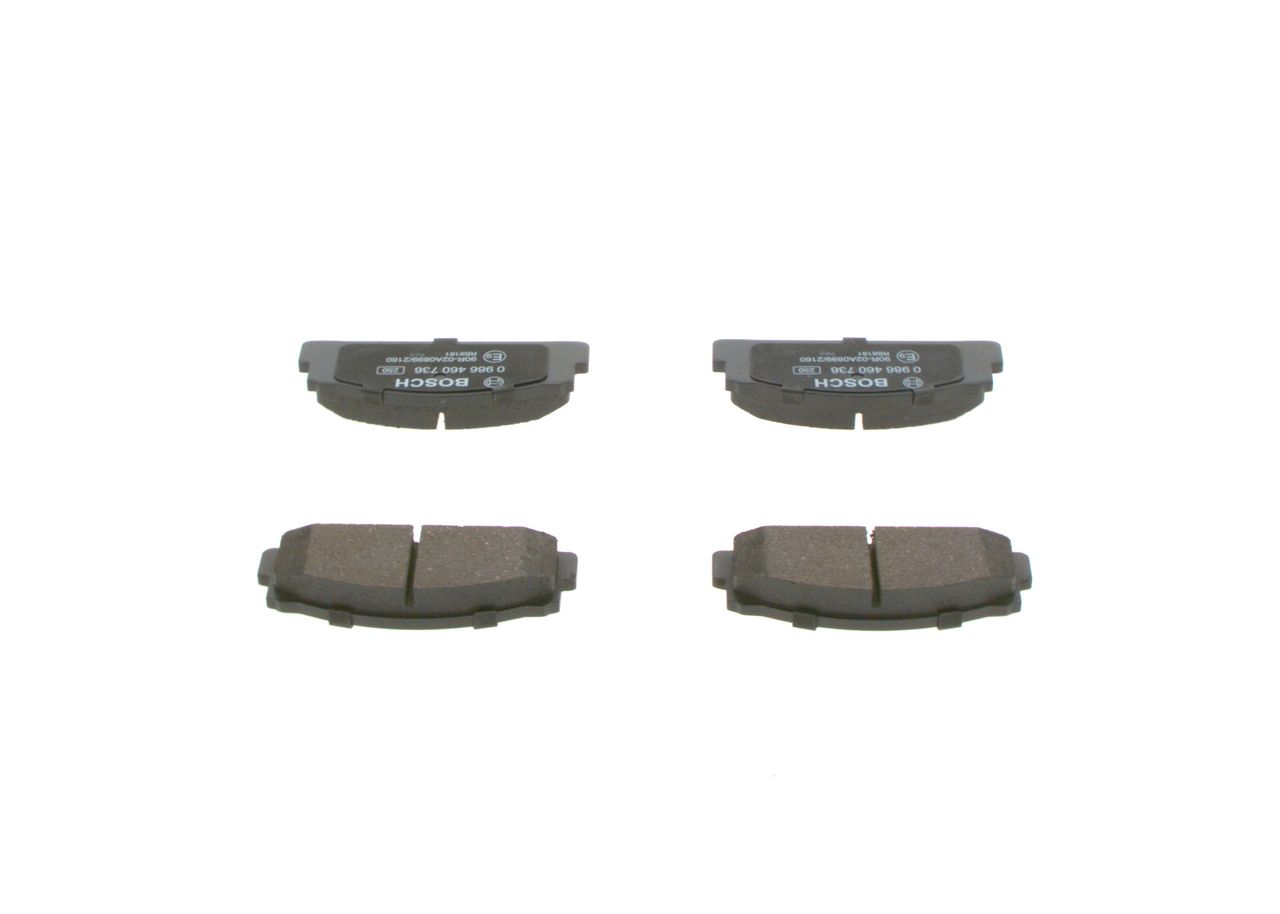 BOSCH 0 986 460 736 - Bremsbelagsatz, Scheibenbremse
