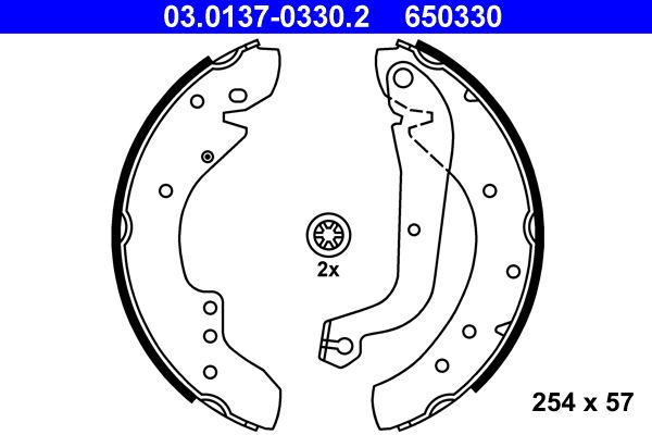 ATE 03.0137-0330.2 - Bremsbackensatz