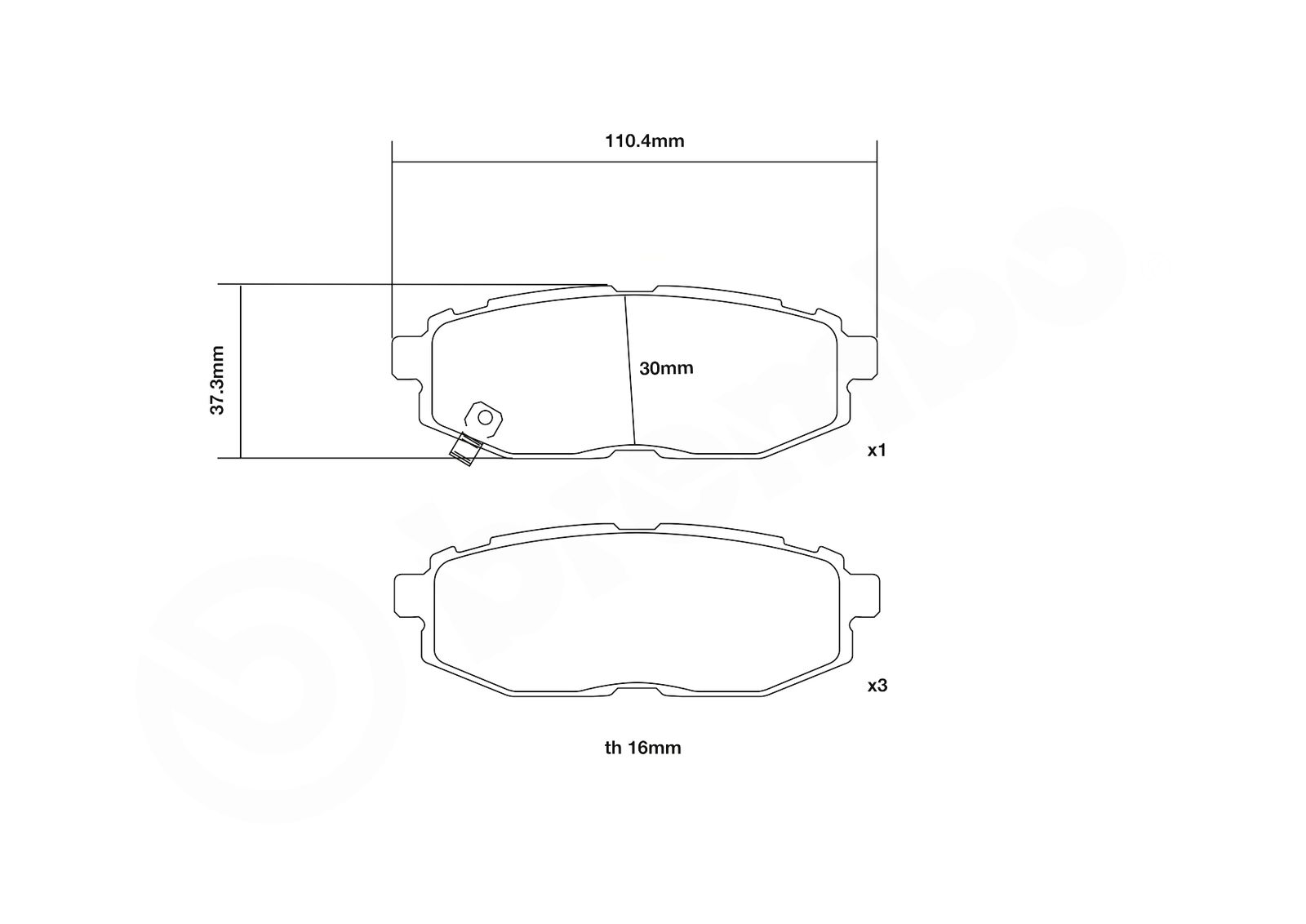 BREMBO 07.B315.39 - Hochleistungs-Bremsbelagsatz