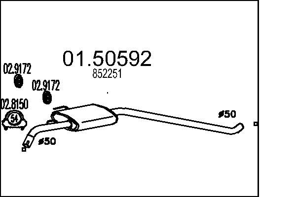 MTS 01.50592 - Mittelschalldämpfer