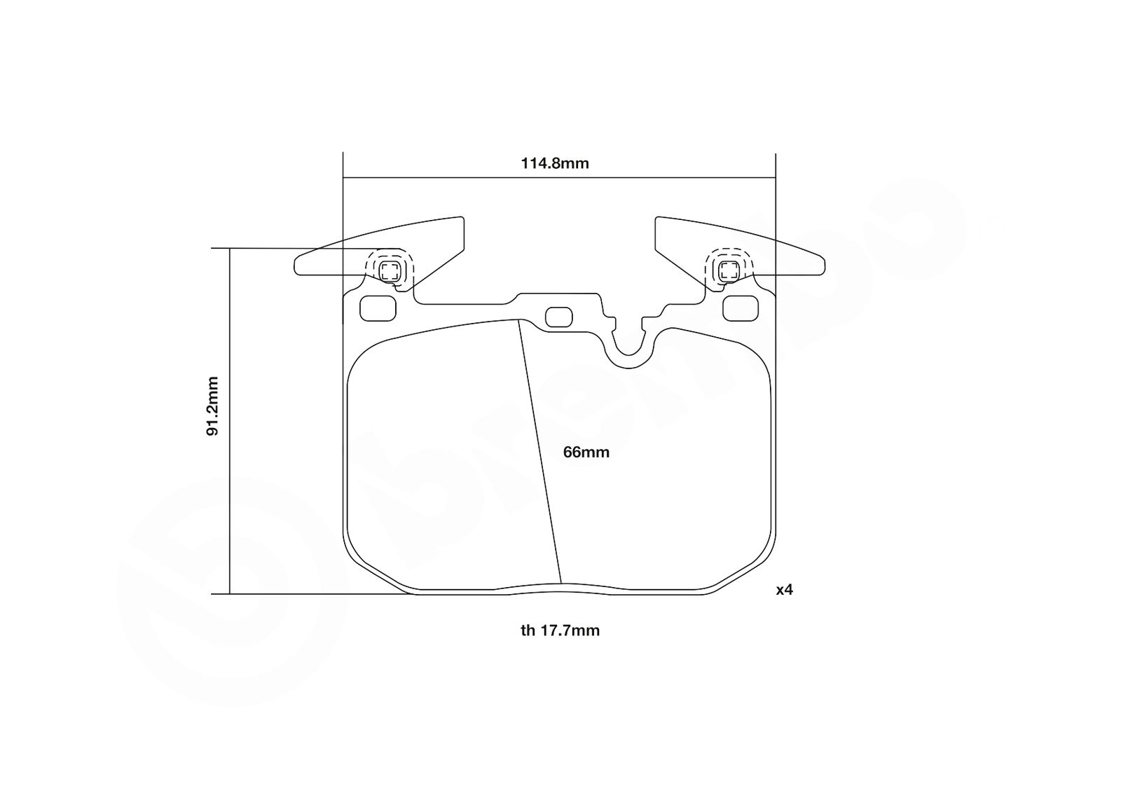 BREMBO 07.B314.90 - Hochleistungs-Bremsbelagsatz