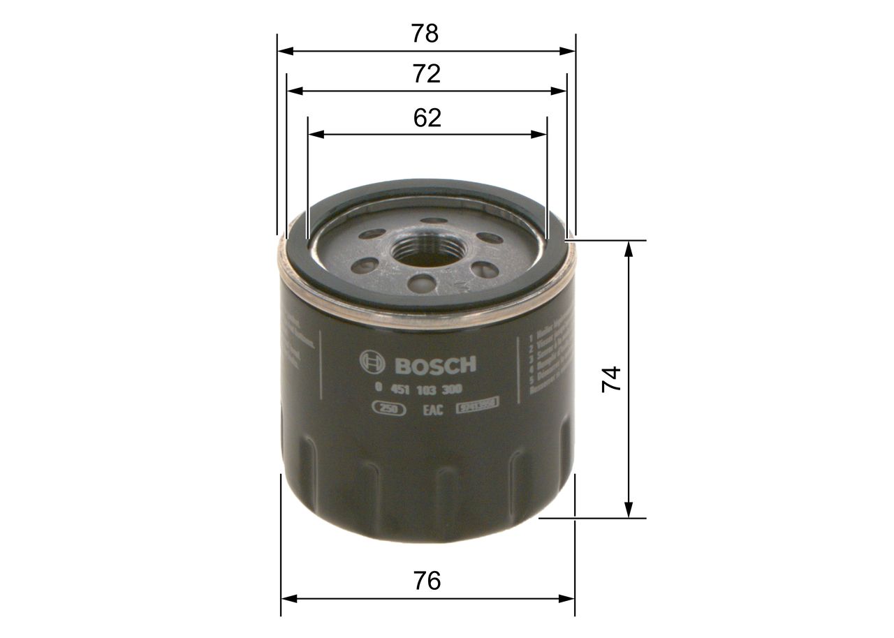 BOSCH 0 451 103 300 - Ölfilter