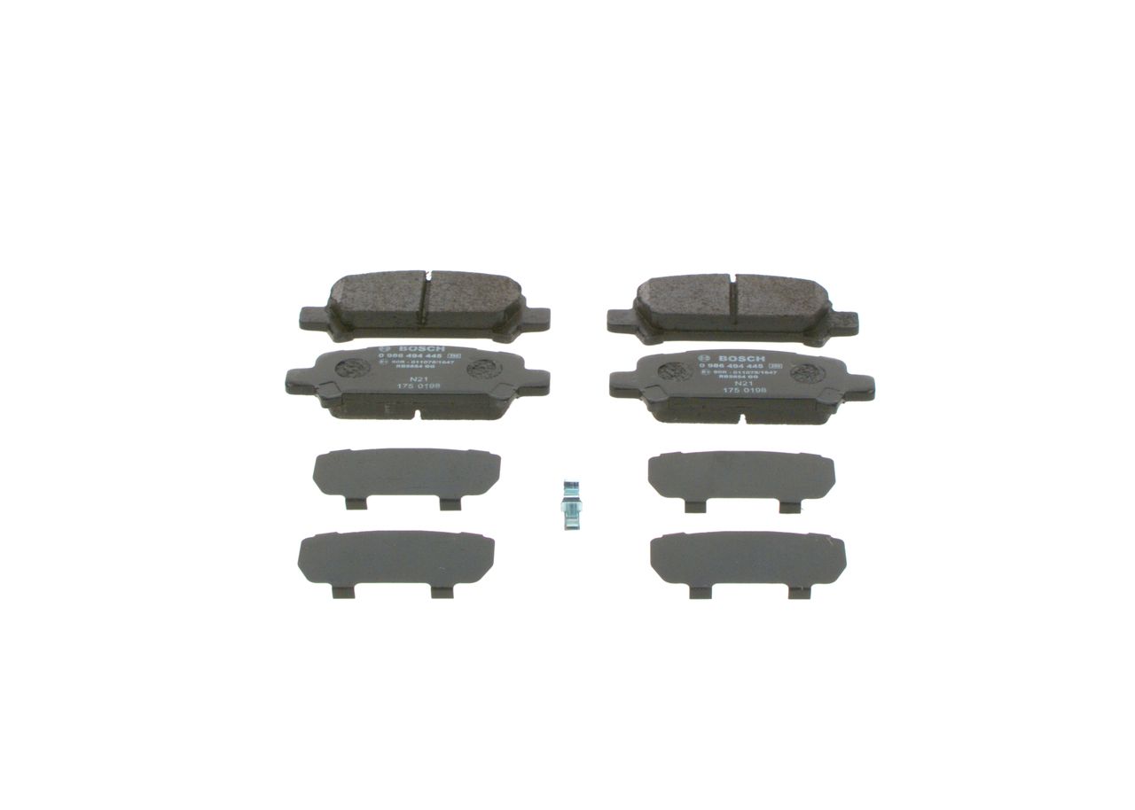 BOSCH 0 986 494 445 - Bremsbelagsatz, Scheibenbremse