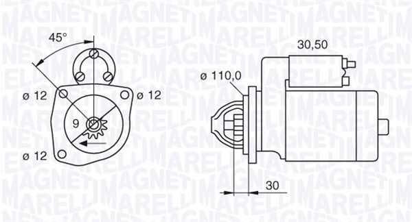 MAGNETI MARELLI 063522300070 - Starter