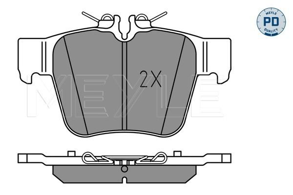 MEYLE 025 224 2316/PD - Bremsbelagsatz, Scheibenbremse