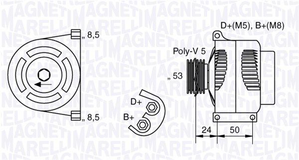 MAGNETI MARELLI 063377013010 - Generator