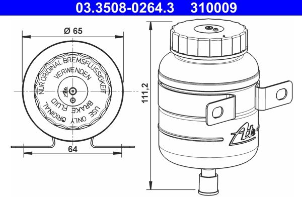 ATE 03.3508-0264.3 - Ausgleichsbehälter, Bremsflüssigkeit