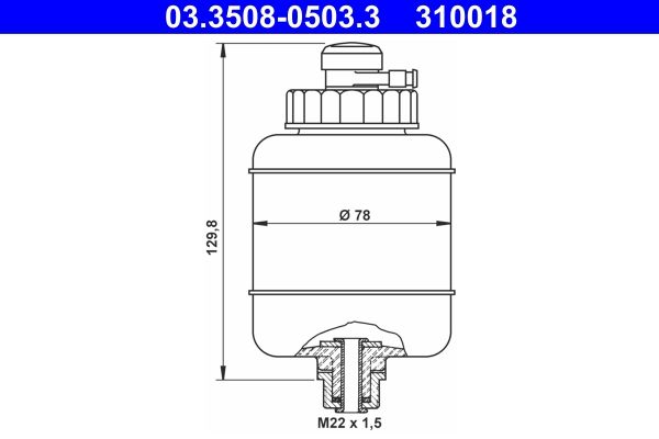 ATE 03.3508-0503.3 - Ausgleichsbehälter, Bremsflüssigkeit