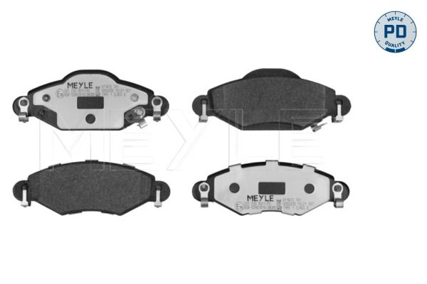 MEYLE 025 233 4017/PD - Bremsbelagsatz, Scheibenbremse