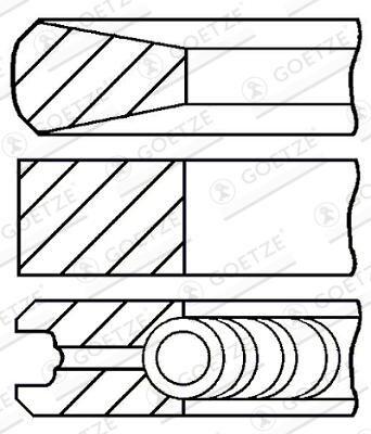 GOETZE ENGINE 08-524700-00 - Kolbenringsatz