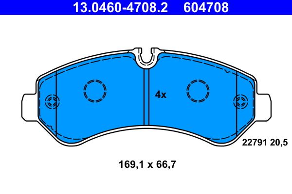 ATE 13.0460-4708.2 - Bremsbelagsatz, Scheibenbremse