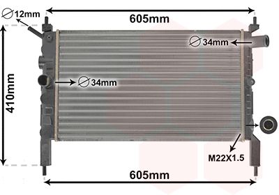 VAN WEZEL 37002023 - Kühler, Motorkühlung