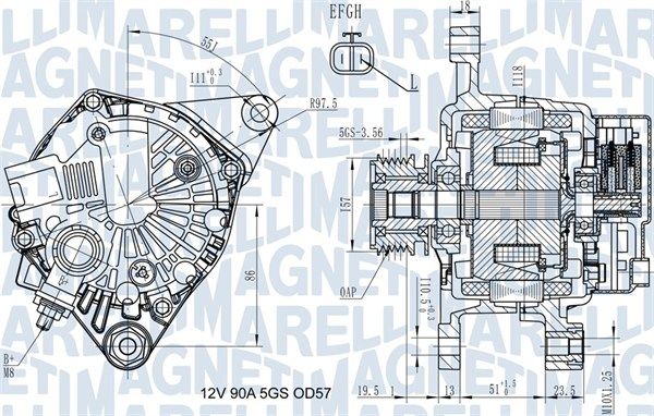 MAGNETI MARELLI 063731938010 - Generator