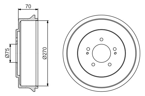 BOSCH 0 986 477 222 - Bremstrommel