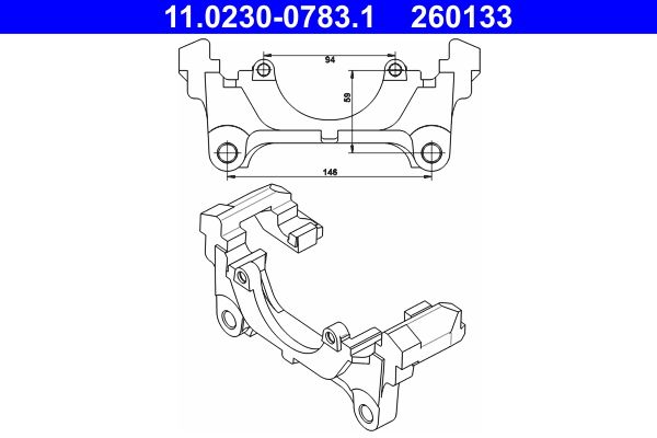 ATE 11.0230-0783.1 - Halter, Bremssattel