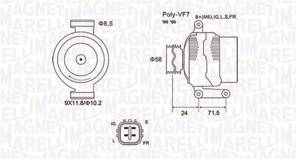MAGNETI MARELLI 063732036010 - Generator