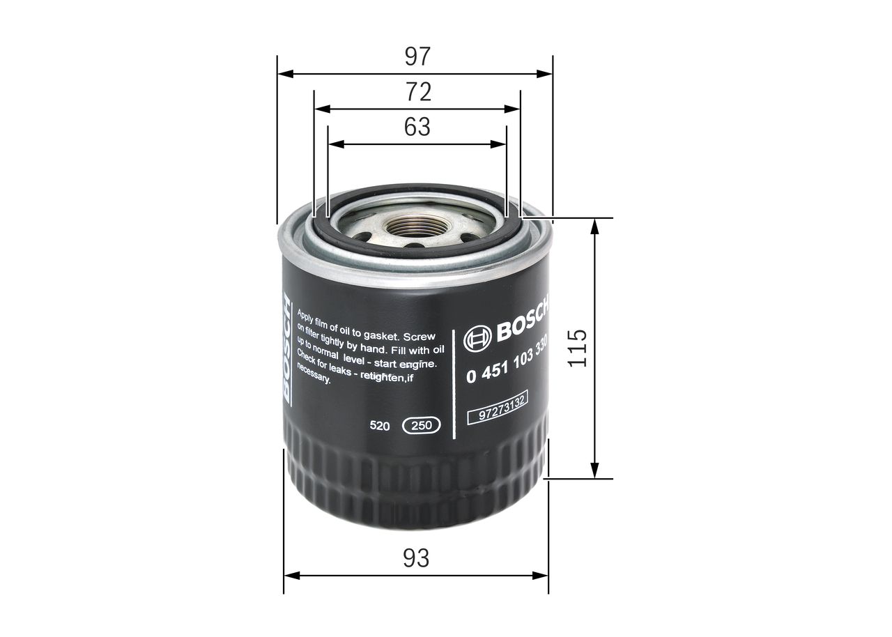 BOSCH 0 451 103 330 - Ölfilter